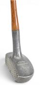 Left hand Schenectady styled alloy centre shaft putter indistinctly stamped A Simpson to the