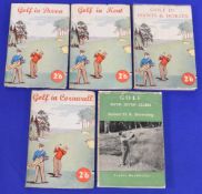 Robert H K Browning Golf Books from the fifties to include Golf in Devon, Golf in Kent, Golf in