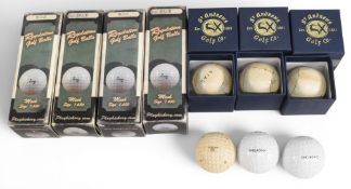Golf Balls to include 4x 3 packs of reproduction regulation Golf Balls, 3x St Andrews feathery