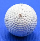 Spalding ‘White’ rubber cored bramble pattern Golf Ball – with Pat Apr to one pole and ‘Spalding