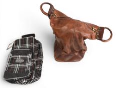 2x Golf Ball Bags including an Ascot & Taylor of St Andrews bag with tags, and a brown leather bag