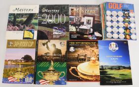 Golf programmes and magazines to include Master Journal 1999, 2000 and 2005, Ryder Cup programmes