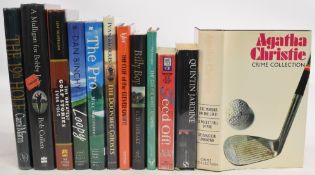 Golfing Novel Books to include Agatha Christie Crime Collection, The Golfer who laughed 1982 Phil