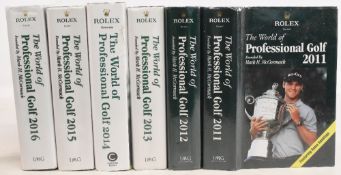 The World of Professional Golf by Mark H McCormack 2011-2016 – 6x editions of the annual in very