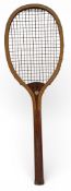 American Wright & Ditson of Boston Surprise Lawn Tennis Racket with original thick stringing, the