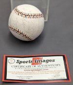 2005 all Stars Baseball multi signed Baseball, with signatures of Albert Pujols, Andrew Jones,