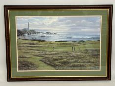 Raymond Sipos Turnberry Golf Print, framed under glass - size 56cm x 78cm