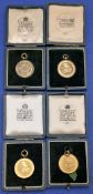1957-1960 collection of 4x St George's Hill Golf Club Fob Medals, awarded to E G Langford 1957