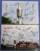 2x 2012 Royal Lytham Open multi signed Golf Photographs, with signatures of Todd Hamilton, Marcel