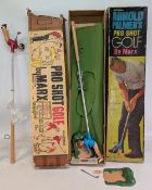 Boxed Arnold Palmer’s Pro Shot Golf Game by Marx, with a Pro Shot Golf similar game by Marx, and a