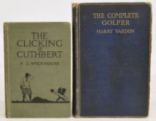 Vintage Golf Books to include The Clicking of Cuthbert 1922 1st edition by P.G Wodehouse and The