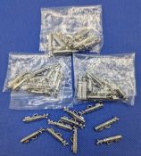 40 Small Golf Bag and Club Charms, base metal 22.3cm long