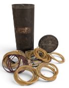 Period Bow Brand Tennis Gut Tin and Gut Strings - The World's Best detailed to large tin with a