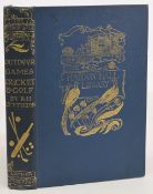 Out-Door Games Cricket & Golf 1901 Hon R H Lyttelton cloth bound hardcover book, uncut, with gilt
