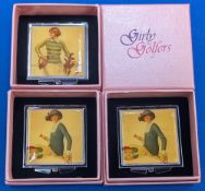 3x Boxed unused Girly Golfers Mirror Compacts