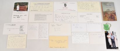 Horse racing jockey’s and trainer’s signed photographs, letters, etc including Billy Nevitt,