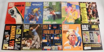 Golf Digest Annuals – continuous run of ten editions the annual from 1970-1979. Good-Fair