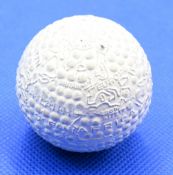 Scarce ‘Globe of the World’ rubber cored bramble pattern Golf Ball replica – stamped ‘COPY’ to base,