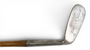 MacGregor of Dayton Ohio Backspin mashie niblick with deep ridged face markings, fitted with a