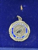 1932 Silver Ravensbury MCC Farningham Cup Trial Motor Sport Fob Medal, silver and enamel 10g