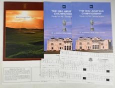 Assorted Golf Ephemera – incl programmes, two unused official scorecards for 85th PGA Championship -