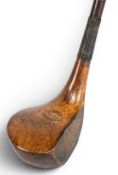 AH Scott Patent fork spliced brassie in golden persimmon stamped with clear maker’s mark to the
