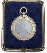 Royal Jersey Golf Club The Robin Prize Silverplated Medal in original fitted case