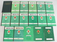 The English Golf Union Yearbook 1954-1987, seventeen editions of the yearbook to include 1954,
