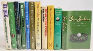 Golfing Books by Dan Jenkins to include Unplayable Lies 2015, The Dogged Victims of Inexorable