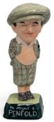 Royal Doulton, Golfer and Caddie Penfold Golfer. Limited edition No.441 of 2000# 15cm tall