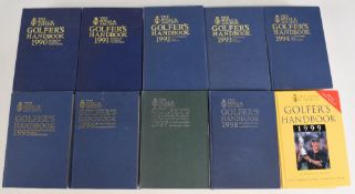 The Royal & Ancient Golfers Handbook 1990-1999, a continuous run of ten editions of the handbook,