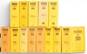 1980-2004 Hardback Wisden Cricketers Almanac Cricket Record Books: all with dust jackets, part