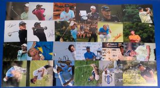 24x Assorted signed Golfer Photographs, Paardrick Harrington, Scwartzer, S Cink P Mc Ginley, Fisher,