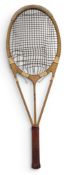 A Hazells Red Star Streamline Tennis Racket circa mid-1930s, with patent triple branch design,