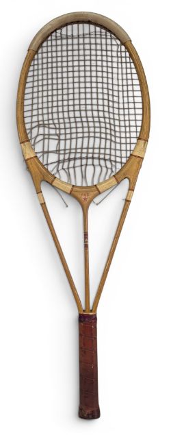 A Hazells Red Star Streamline Tennis Racket circa mid-1930s, with patent triple branch design,