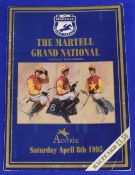 Horse Racing Grand National 1995 racecard hand signed by all 40 jockeys who raced in the Grand