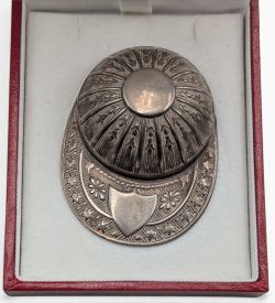 1982 Sheffield Silver Hallmark Horse Racing Jockey Cap #10g