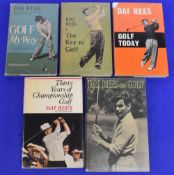 Golf Books by Dai Rees to include Golf My Way 1951, The Key to Golf 1961, Golf Today 1962, Thirty