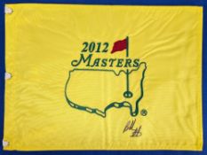 Golf Autograph - Bubba Watson (Winner) signed 2012 Masters Golf Pin Flag - signed in ink to the