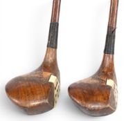 Pair of Matching D Anderson & Sons St Andrews stripe top Supreme model socket neck woods (2) to incl