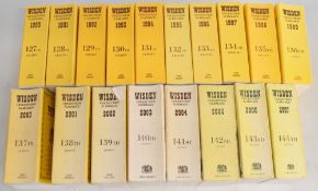 Wisden Cricketers Almanack 1999-2007, a continuous run of the linen Almanacks (18), generally in