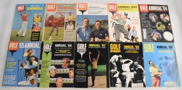 Golf Digest Annuals – continuous run of ten editions the annual from 1960-1969. Fair-Good