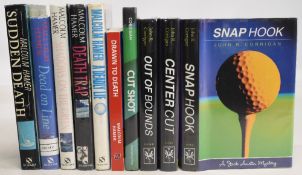 Golfing Novel Books by John R Corrigan (4) and Malcolm Hamer (6 inc. four signed) to include Cut
