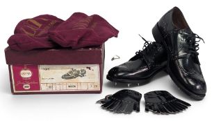 Vintage Lotus Eagle Gents Golf Shoes, UK 7, stye 98856 in black leather, light used condition,