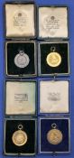 1951-1956 collection of 4x St George's Hill Golf Club Fob Medals, awarded to E G Langford 1951