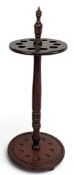 Golf Club Round Display Stand - can hold up to 12 clubs, with feet, Teak effect. G+ #85cm tall