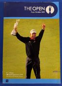 2008 The Open Golf Championship Multi Signed Golf Programme, with winner Padrig Harring on page