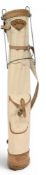 Canvas and leather Golf Bag – ‘Schotten’ – golf bag with leather trim, front pocket, shoulder