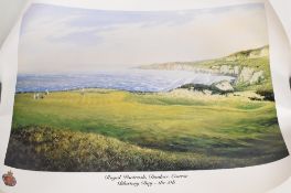 Royal Portrush Dunlace Golf Course - Blustery Day the 5th - John McNulty golf print size #51cm x