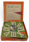 Vintage Garden Clock Golf Set, made by Bell, all complete in worn card box